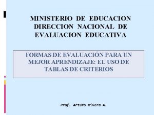 Dirección nacional de evaluación educativa