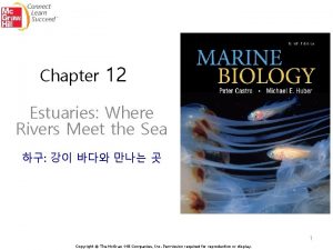 Chapter 12 Estuaries Where Rivers Meet the Sea