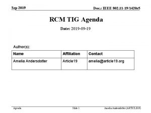 Sep 2019 Doc IEEE 802 11 191420 r