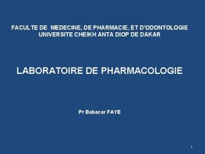 FACULTE DE MEDECINE DE PHARMACIE ET DODONTOLOGIE UNIVERSITE