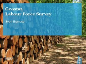 Geostat Labour Force Survey Sven Egmose LFS survey