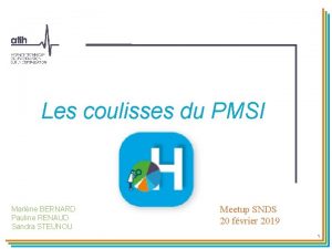 Les coulisses du PMSI Marlne BERNARD Pauline RENAUD