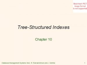 TreeStructured Indexes Chapter 10 Database Management Systems 3