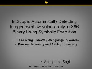 Int Scope Automatically Detecting Integer overflow vulnerability in