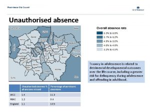 Unauthorised absence Truancy in adolescence is related to