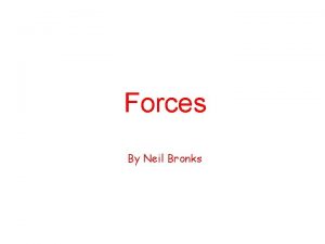 Forces By Neil Bronks Force causes a body