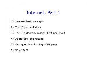 Internet Part 1 1 Internet basic concepts 2