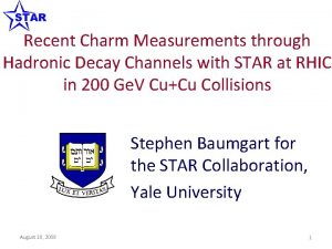 Recent Charm Measurements through Hadronic Decay Channels with