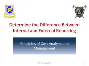 Difference between internal and external reporting