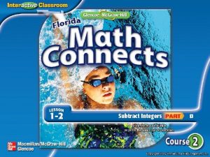 Main Idea NGSSS Key Concept Subtract Integers Example