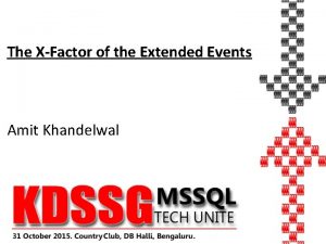 The XFactor of the Extended Events Amit Khandelwal