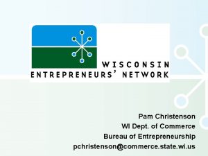 Pam Christenson WI Dept of Commerce Bureau of