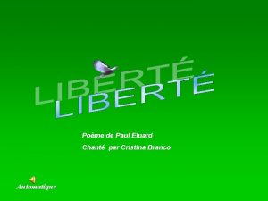 Pome de Paul Eluard Chant par Cristina Branco