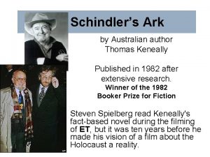 Schindlers Ark by Australian author Thomas Keneally Published