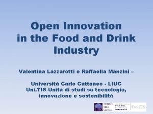 Open Innovation in the Food and Drink Industry