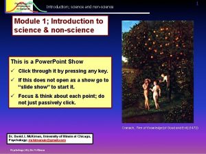 Psychology 242 Introduction to Research Introduction science and