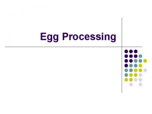 Egg processing line