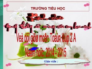 TRNG TIU HC Gio vin Th hai ngy