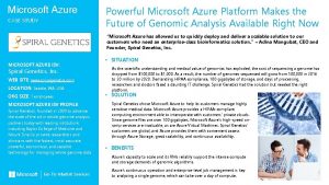 Microsoft Azure CASE STUDY Powerful Microsoft Azure Platform