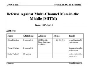 October 2017 doc IEEE 802 11 171606 r