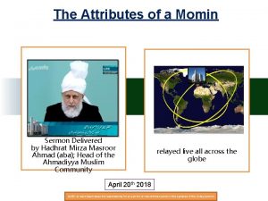 The Attributes of a Momin Sermon Delivered by