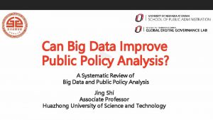 Can Big Data Improve Public Policy Analysis A