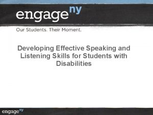 Developing Effective Speaking and Listening Skills for Students
