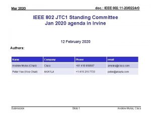 doc IEEE 802 11 200224 r 0 Mar