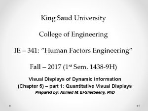 King Saud University College of Engineering IE 341