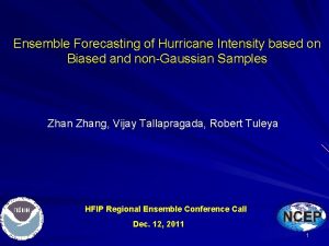 Ensemble Forecasting of Hurricane Intensity based on Biased