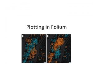 Plotting in Folium Folium Really powerful plotting software