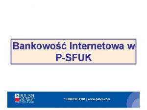 Bankowo Internetowa w PSFUK Mapa strony intenernetowej www