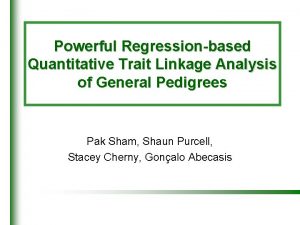 Powerful Regressionbased Quantitative Trait Linkage Analysis of General