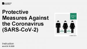 Protective Measures Against the Coronavirus SARSCo V2 Instruction