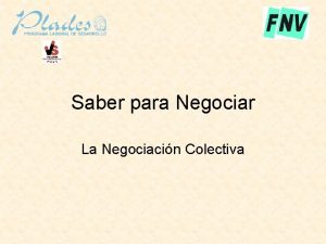 Saber para Negociar La Negociacin Colectiva Qu es