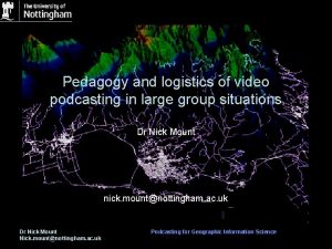 Pedagogy and logistics of video podcasting in large