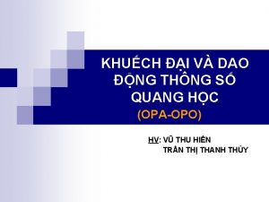 KHUCH I V DAO NG THNG S QUANG