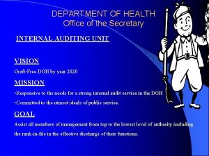 DEPARTMENT OF HEALTH Office of the Secretary INTERNAL