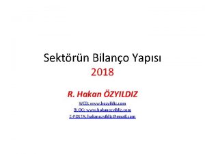 Sektrn Bilano Yaps 2018 R Hakan ZYILDIZ WEB