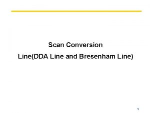 Scan Conversion LineDDA Line and Bresenham Line 1
