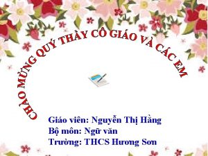 Gio vin Nguyn Th Hng B mn Ng