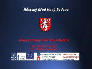 Mstsk ad Nov Bydov e Gon centrum ORP