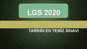 LGS 2020 TARHN EN TEMZ SINAVI TEMIZ BIR