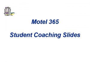 Motel 365 Student Coaching Slides Gross Margin v