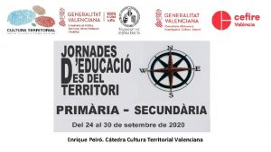 Enrique Peir Ctedra Cultura Territorial Valenciana ESTRUCTURA DE