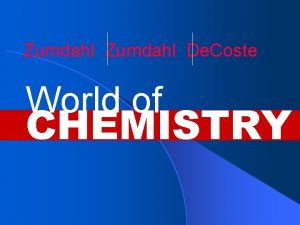 Zumdahl De Coste World of CHEMISTRY Chapter 2