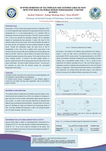 IN VITRO INHIBITION OF SULTAMICILIN AND CEFDINEX USED