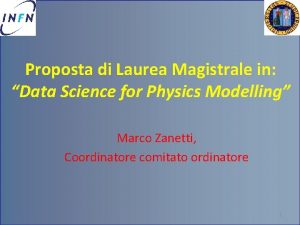 Proposta di Laurea Magistrale in Data Science for