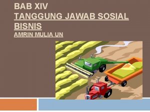 BAB XIV TANGGUNG JAWAB SOSIAL BISNIS AMRIN MULIA