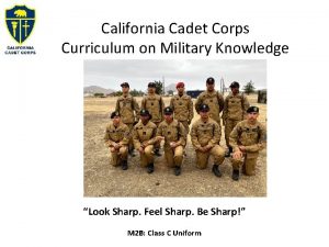 California cadet corps class c uniform